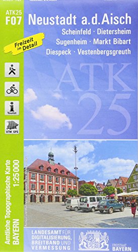ATK25-F07 Neustadt a.d.Aisch (Amtliche Topographische Karte 1:25000): Scheinfeld, Dietersheim, Sugenheim, Markt Bibart, Diespeck, Vestenbergsgreuth: ... Amtliche Topographische Karte 1:25000 Bayern)